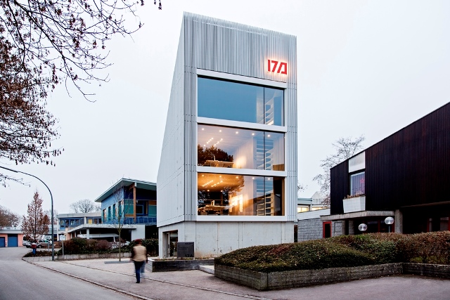 Das Büro von A17 ARCHITEKTUR in Königsbrunn ist ein echter Blickfang.