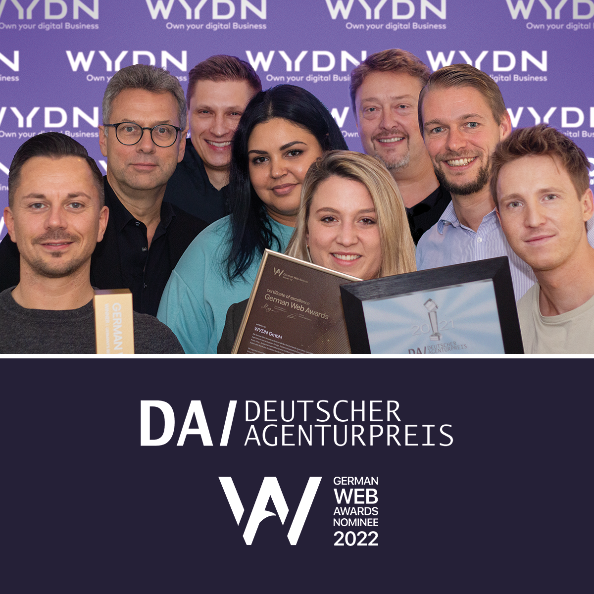 Augsburger Werbeagentur WYDN mit dem Deutschen Agenturpreis und dem German Web Award ausgezeichnet