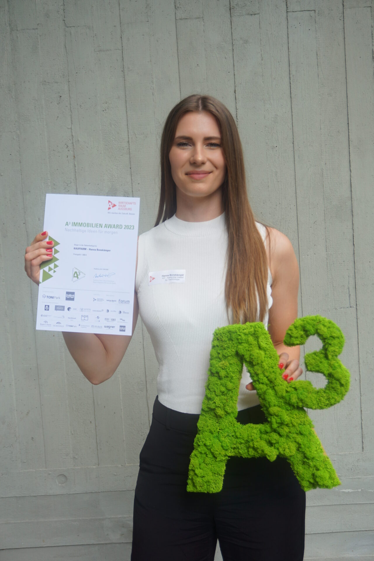 A³ Immobilien Award - Die Preisträgerin Hanna Bonekämper