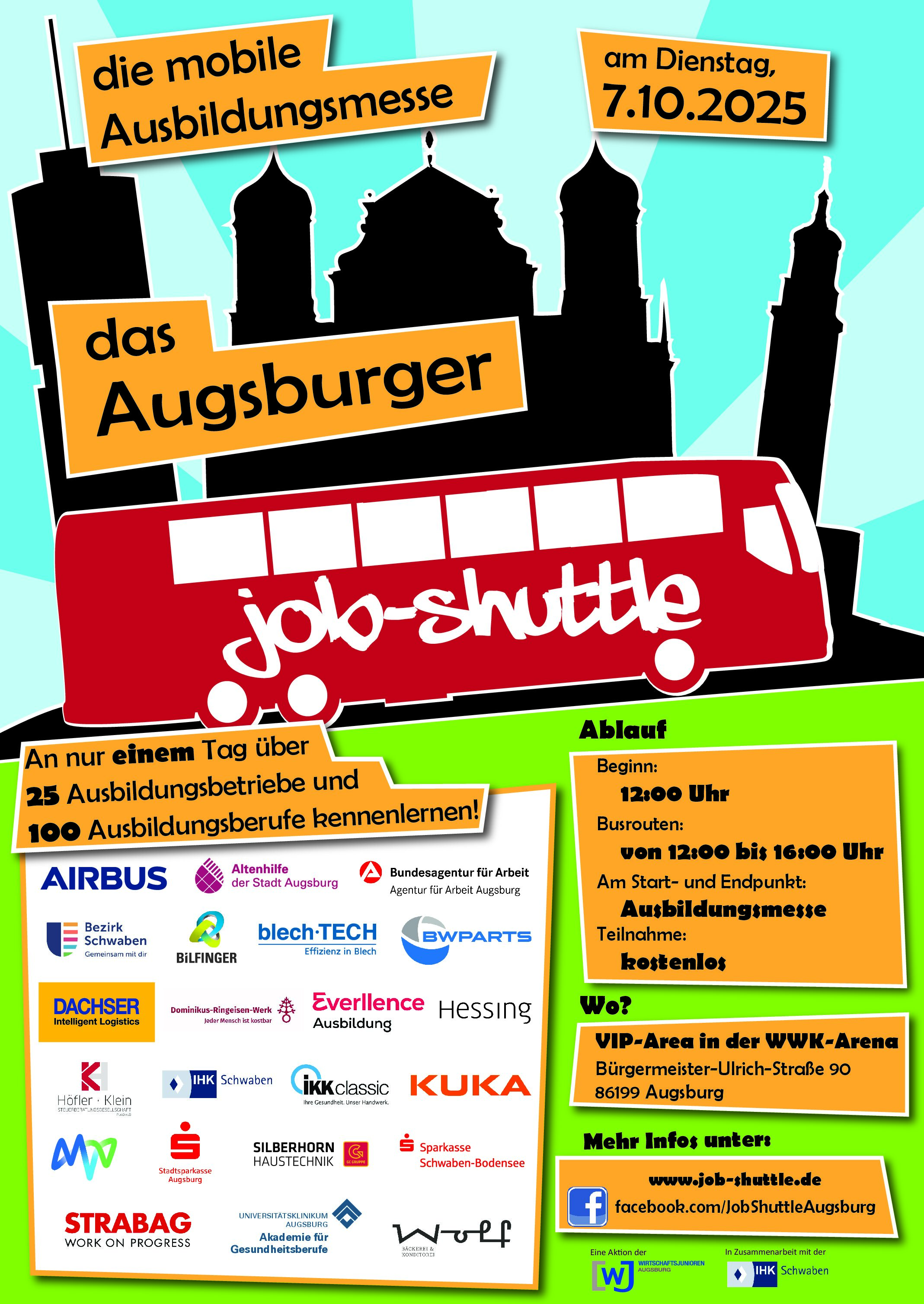Plakat Jobshuttle Augsburg